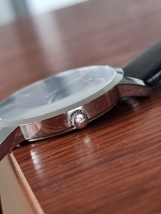 Relógio CK Calvin Klein bracelete pele preta