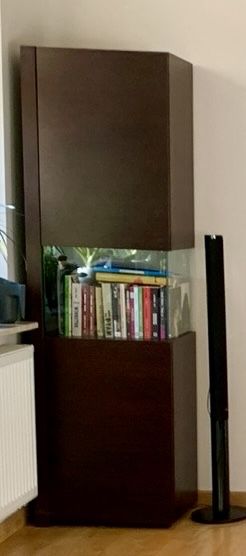 Komplet mebli z litego drewna - 2 regaly, ława, szafka i półka