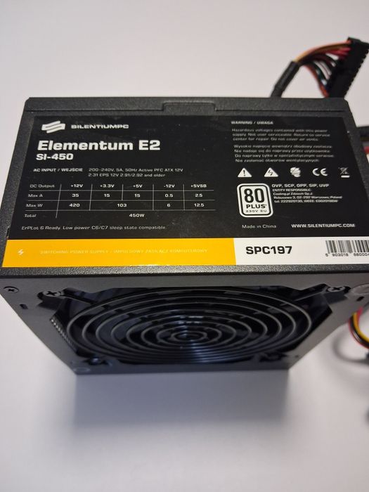 Блок живлення SilentiumPC Elementum E2 Si 450W (SPC197)