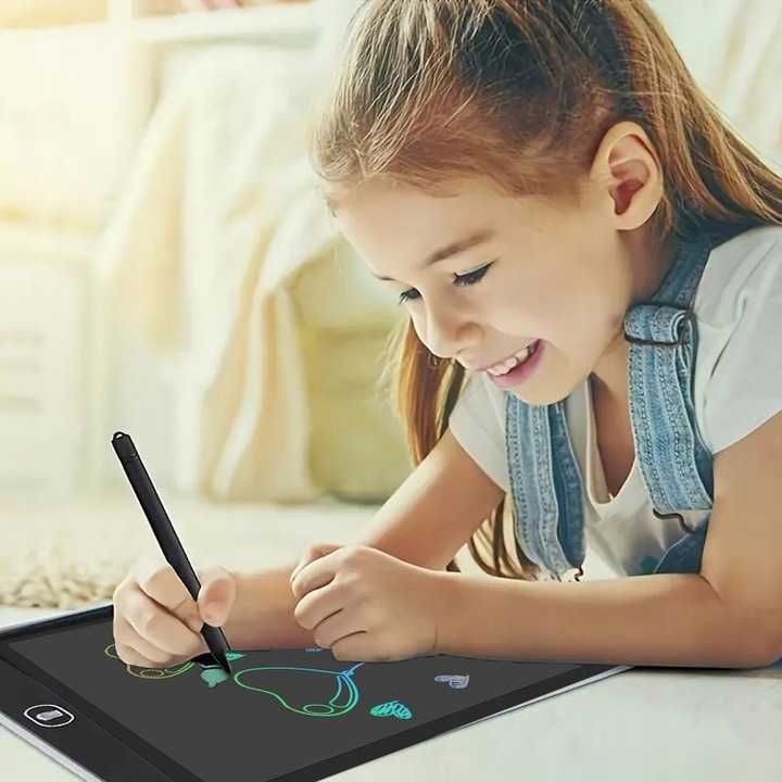 Tablet graficzny XXL do rysowania 12 cali tablica znikopis multikolor