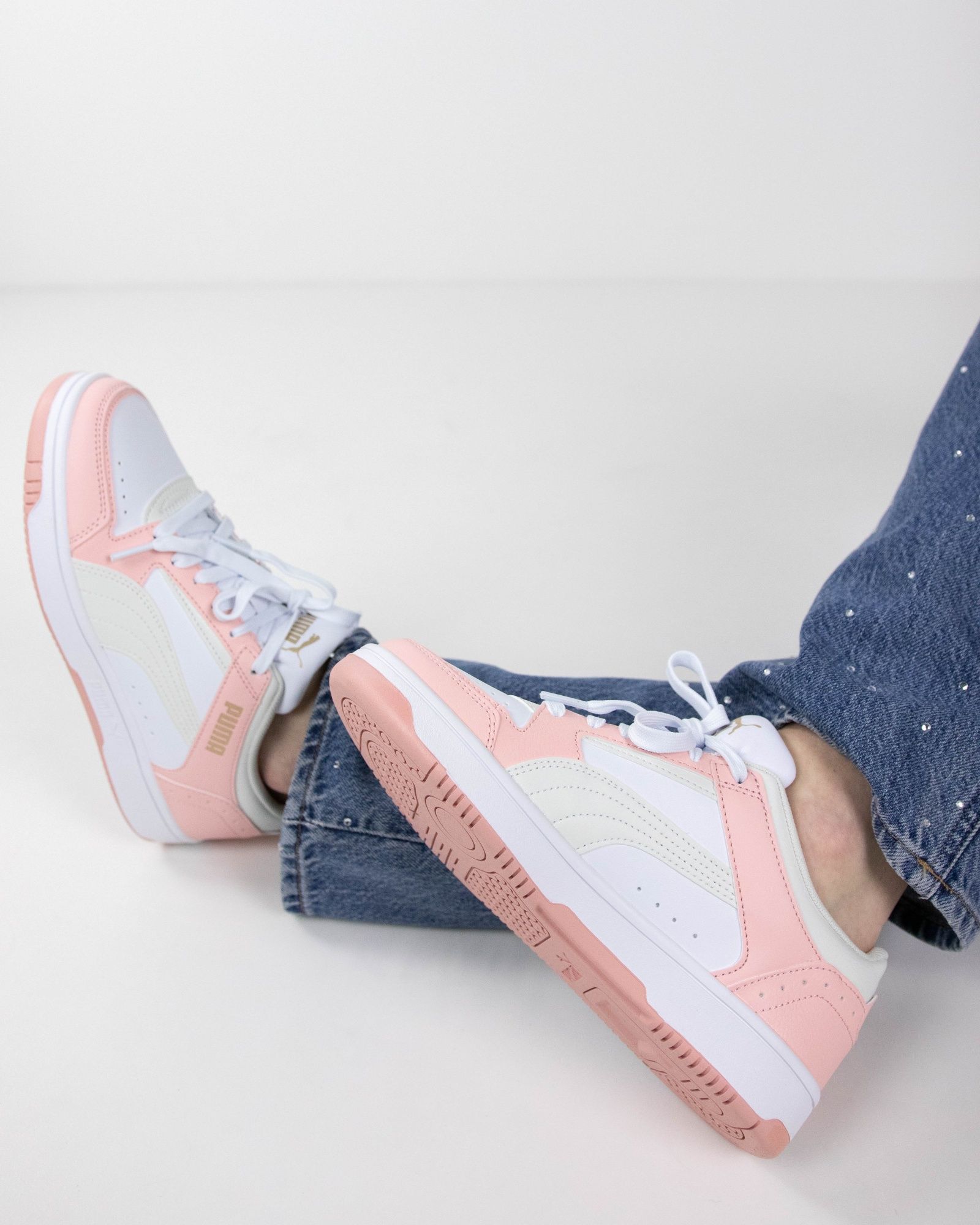 Кеди Puma Rebound Joy Low 41-42 унісекс пума рожеві кросівки білі