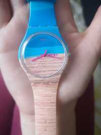 Nowy Zegarek swatch new gent niebieski beżowy plaża