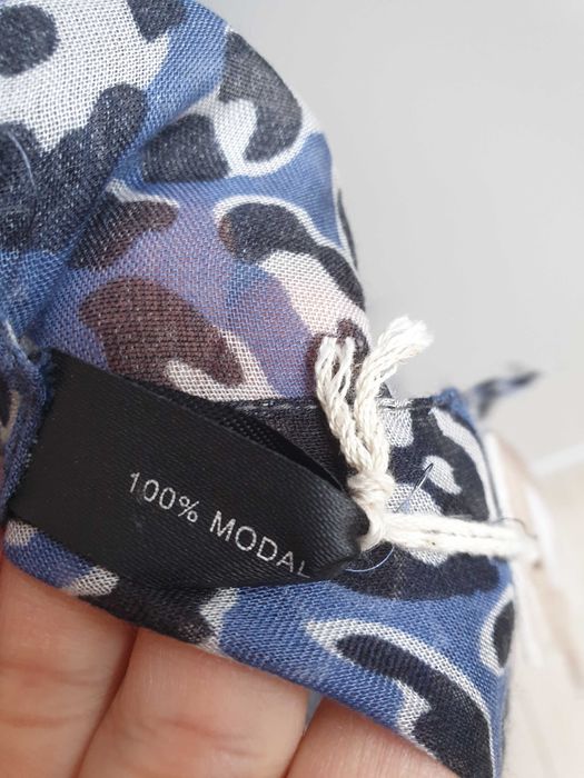 Niebieska chusta szalik apaszka panterka nowa z metką TK Maxx modal
