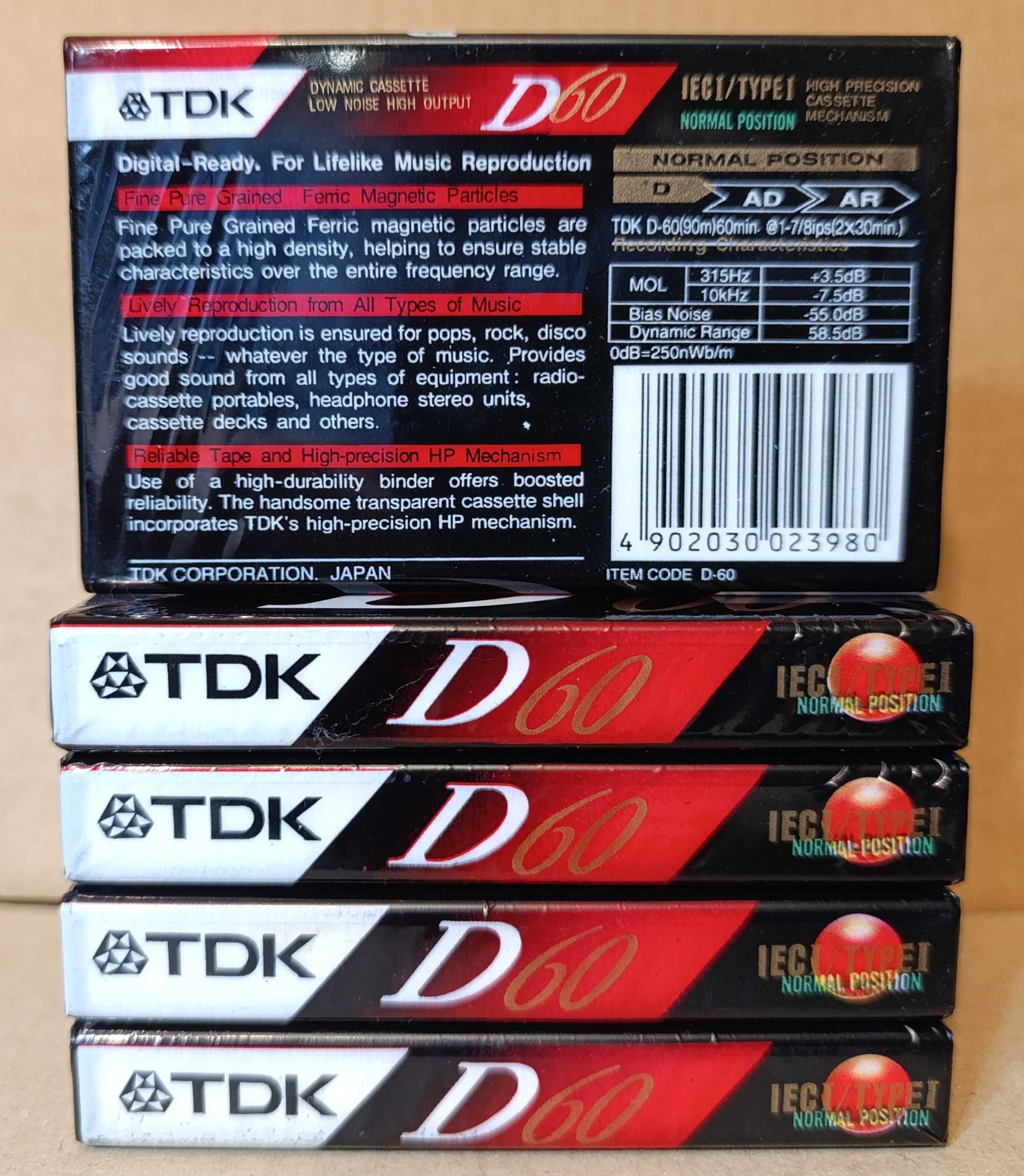 Новые аудио кассеты TDK D60.