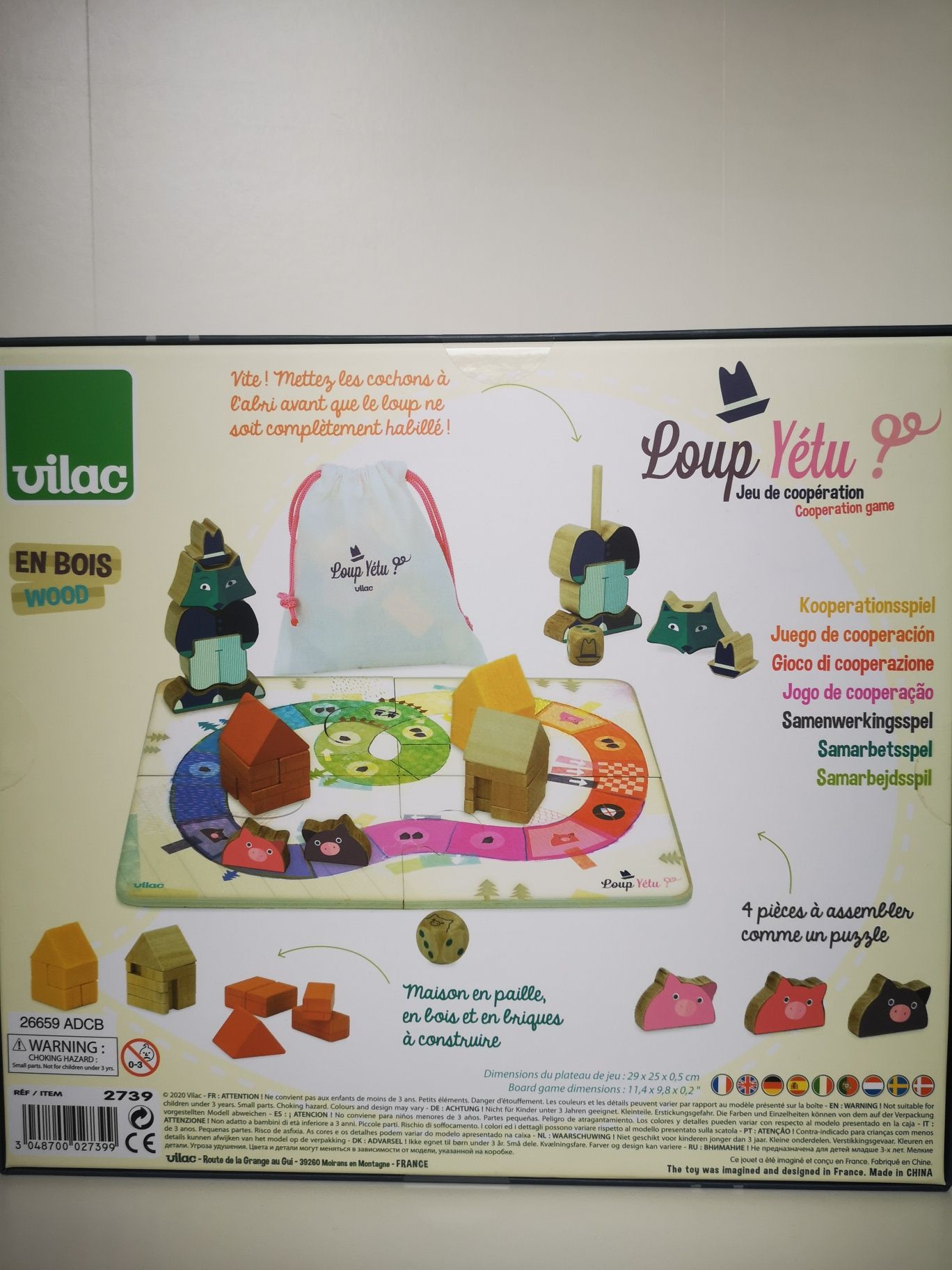 Vilac Wilku, gdzie jesteś? gra planszowa dla 3 latka