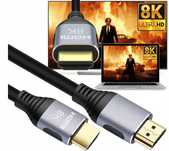 Przewód HDMI 2M / V2.1 8K 4K / Premium  / Złote Wtyki