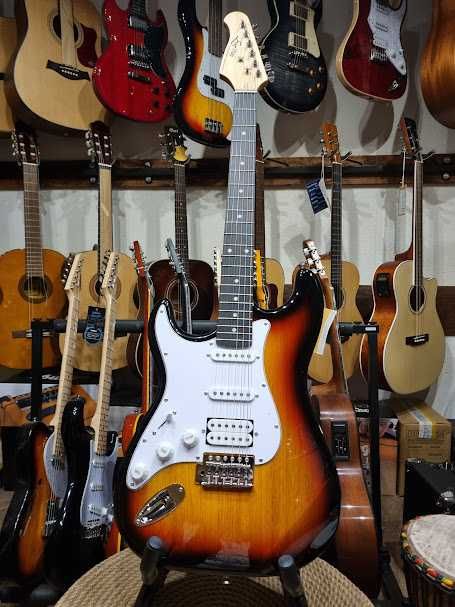 Ever Play ST-2 LH leworęczna gitara elektryczna ST2 SSH SB/WH lefthand