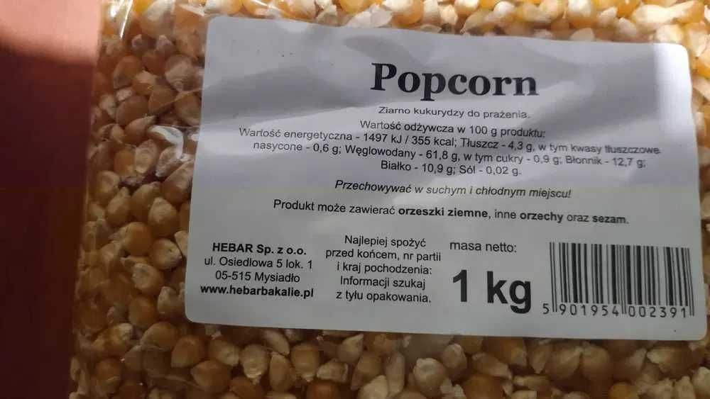 Popcorn kukurydza ziarno 3 kg
