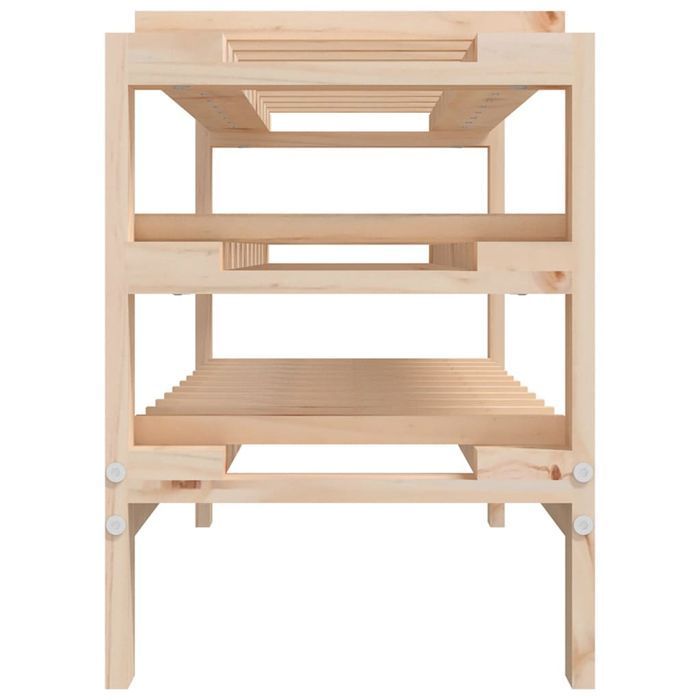 vidaXL Stojak na wino, 109,5x30x42 cm, lite drewno sosnowe
