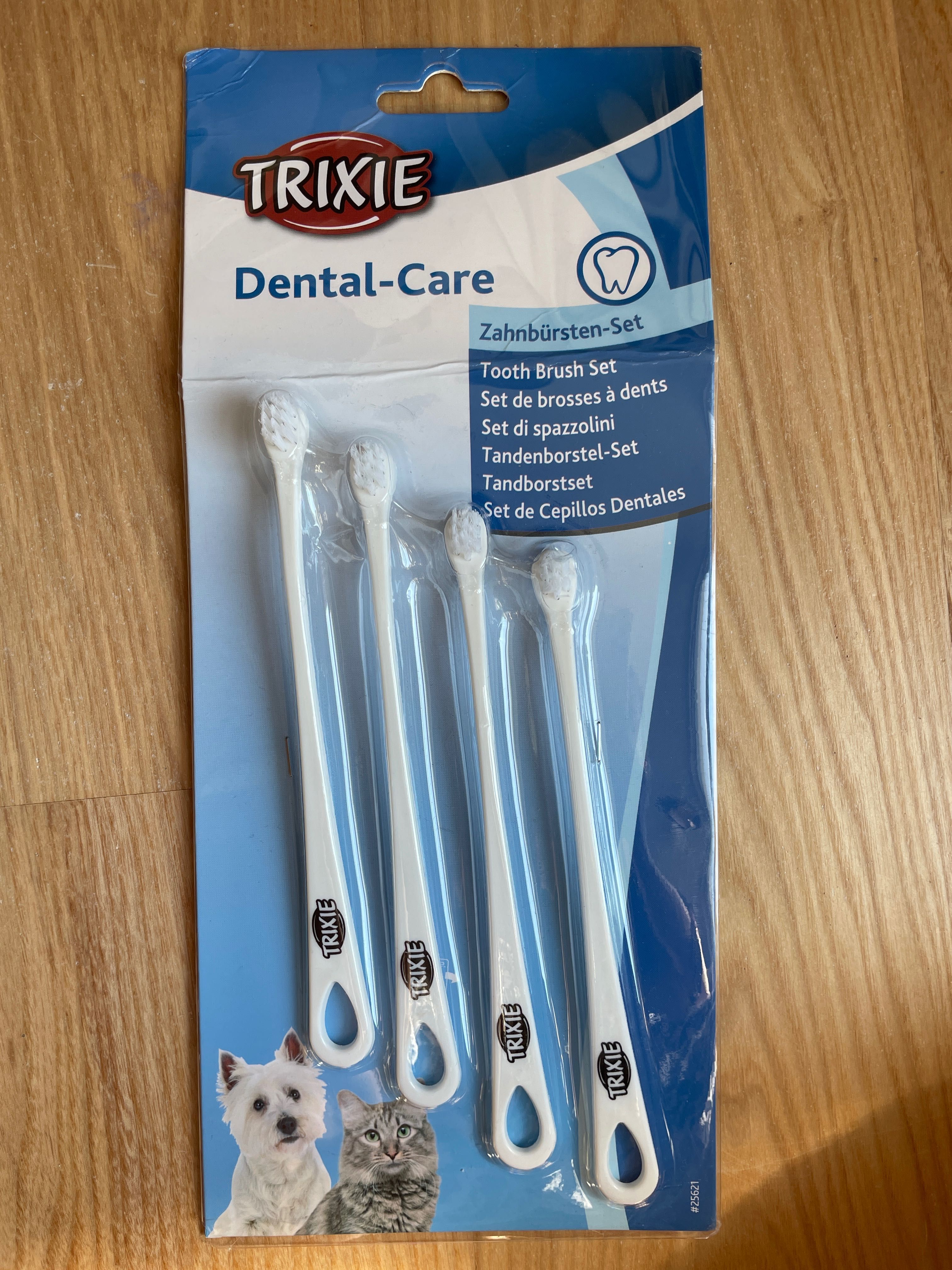 Trixie zestaw 4 szczoteczki dla psa kota do zębów