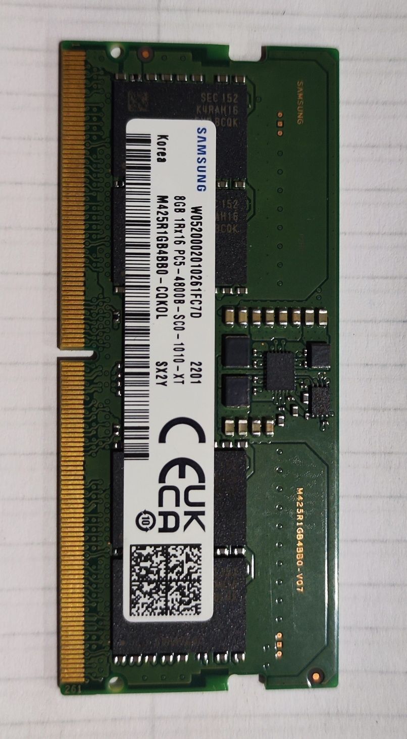 Модуль пам'яті Samsung SO-DIMM 8GB PC5-38400 DDR5 4800MHz