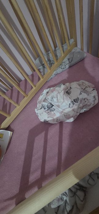 Łóżeczko 120/60 na kólkach z szufladą i materacem