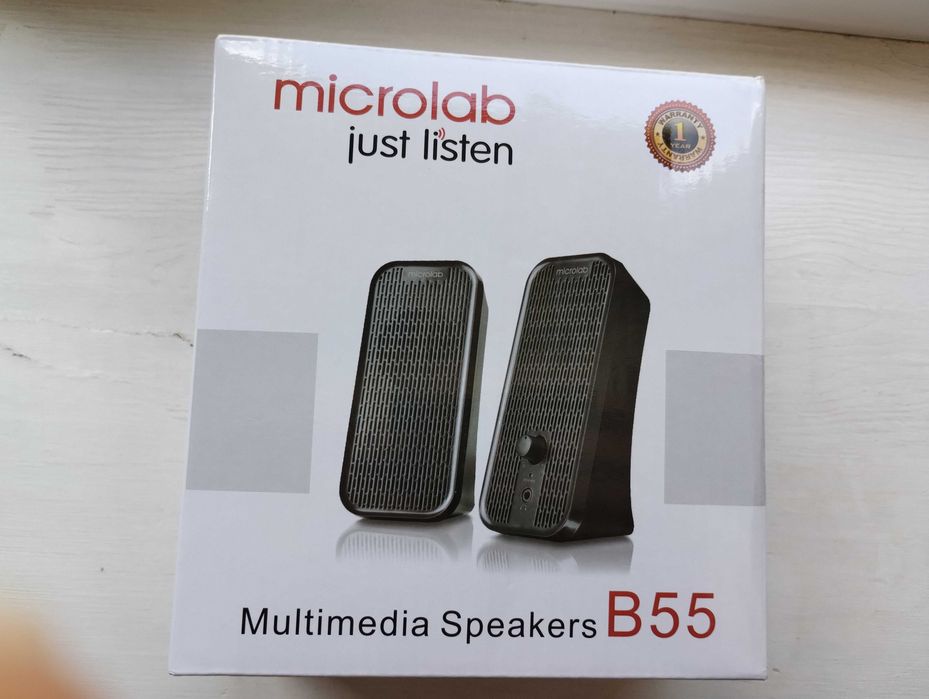 Акустична система (колонки) Microlab 2.0 B55, чорна, нова