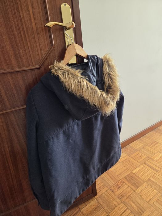 Casaco de Fazenda Azul Marinho Stradivarius