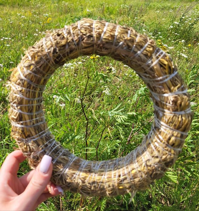 Wianek 5x25cm i 5x35cm słomiany podkład słoma wieniec stroik wianki