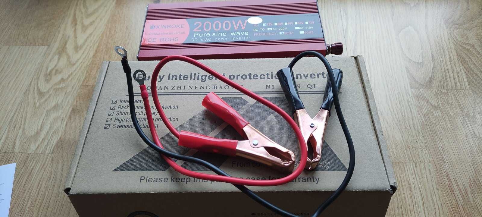 Інвертор Pure Sine Wave Inverter 12-220В 2000 Вт
