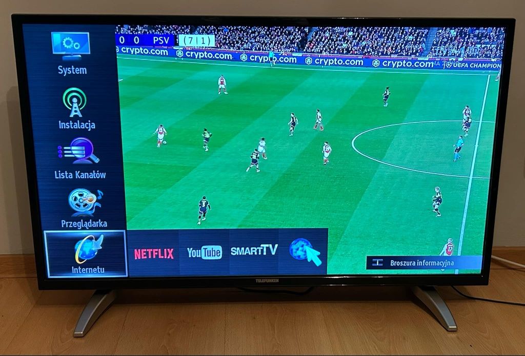 Smart TV Telefunken 39 cali WiFi DVBT2 YouTube Netflix