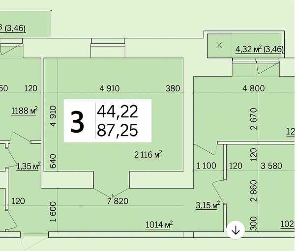 Продам Трикімнатну в Новобудові Житомира
