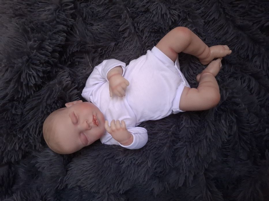 Lalka reborn 50 cm silikonowa winyl tkanina noworodek niemowlę realist