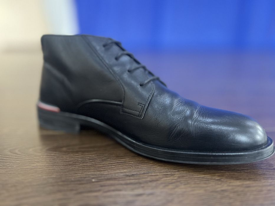 Tommy Hilfiger Черевики Core Rwb Hilfiger Lth L Boot FMOFM04804 Чорний