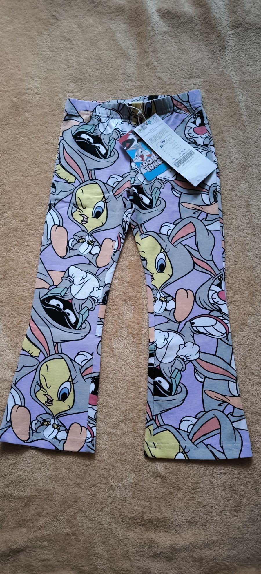 Nowe legginsy coccodrillo r. 98 looney tunes