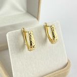 Cudowne ZŁOTE kolczyki diamentowane zdobienie PR. 585 (14K)