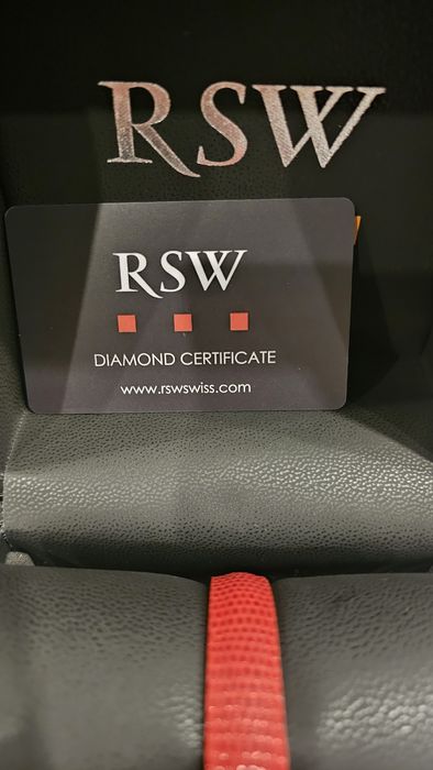 Damski zegarek z diamentami, szwajcarski marki RSW