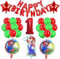 Super Mario zestaw balony urodzinowe 1 pierwsze M287