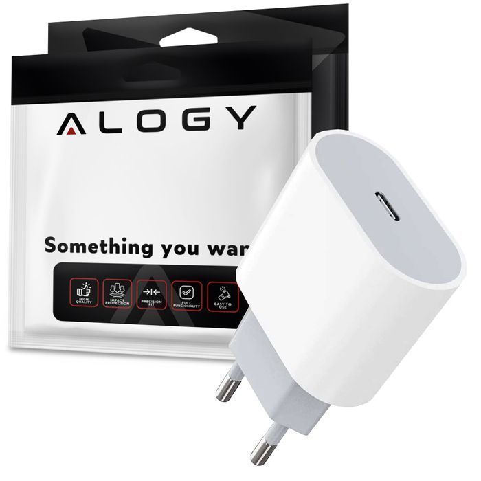 Ładowarka sieciowa Alogy USB-C Type C PD Szybkie ładowanie 18W Biała