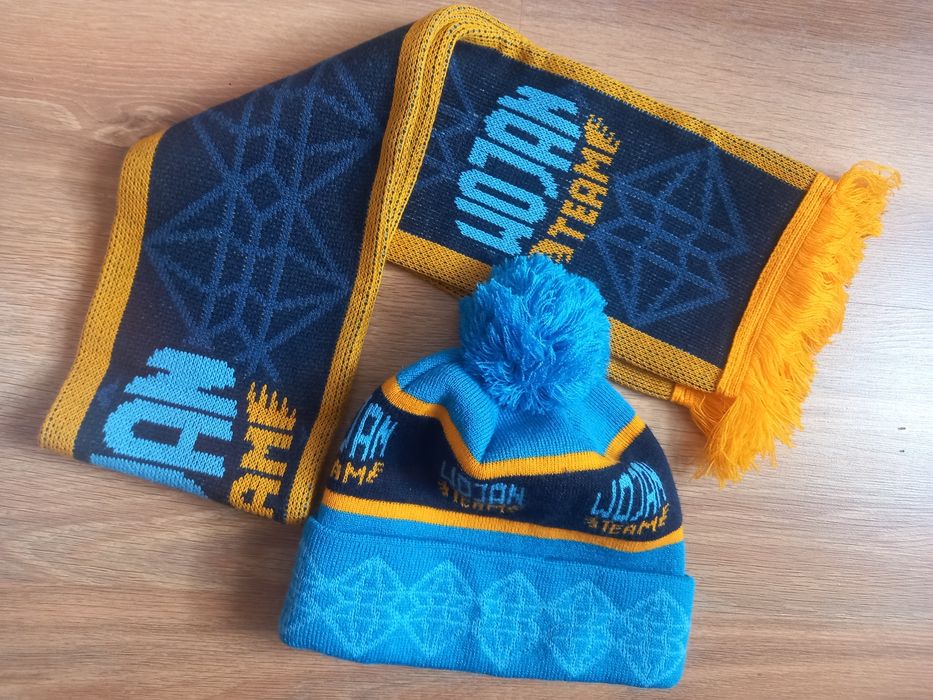 Czapka i szalik niebieski Wojan Team