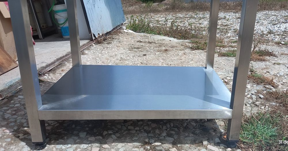 Bancada inox c/ 1 prateleira