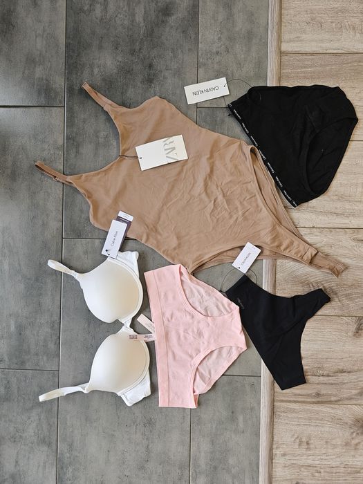 Нижня білизна Calvin Klein/Victoria's Secret, боді Zara S, бюстгалтер