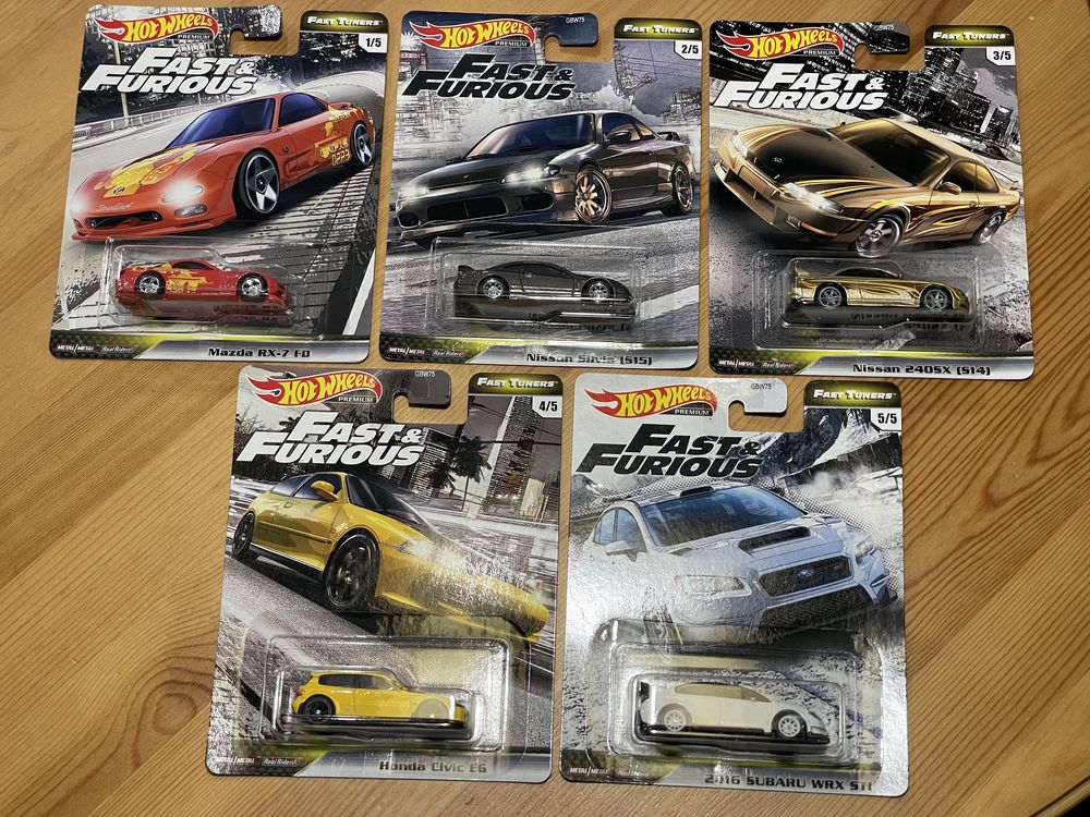 Hot Wheels Premium - Fast Tuners set Nissan Subaru Honda Mazda