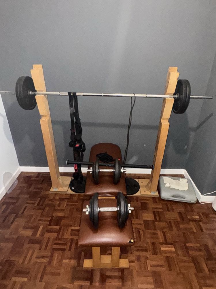 Pack home gym com varios artigos. (Ler legenda)