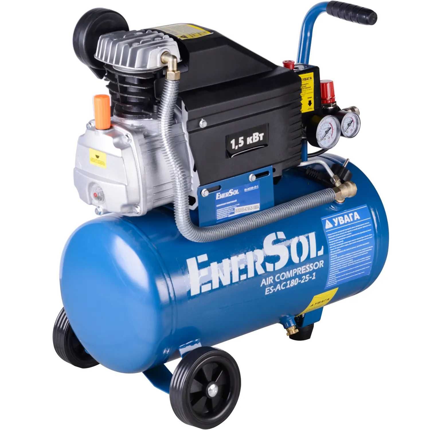 Компрессор воздушный поршневой EnerSol ES-AC180-25-1/25л/1,5кВт/медь/