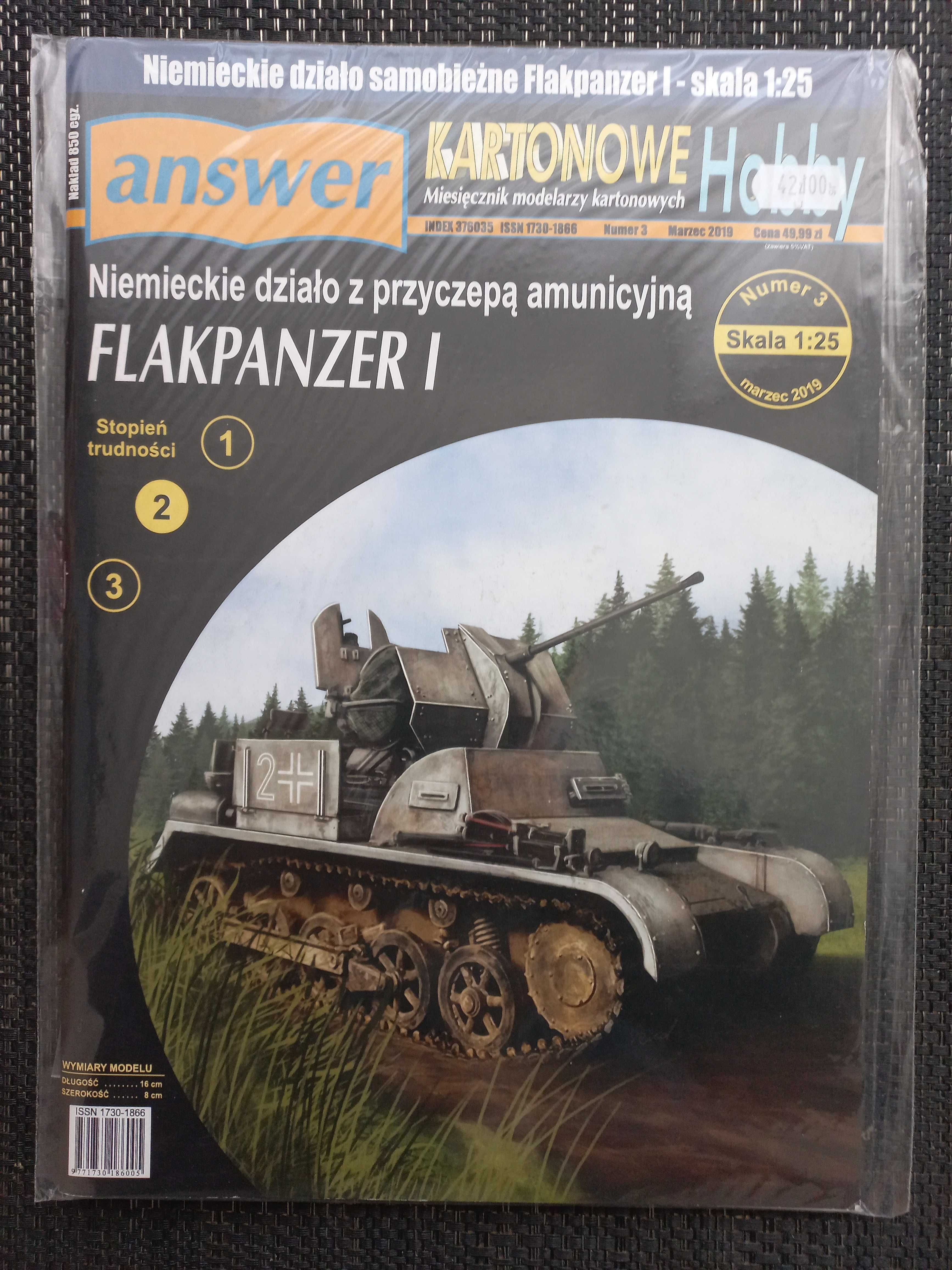 Model Kartonowy Karton. Hobby 2019\3 Flakpanzer I + LASERY