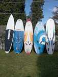 Pranchas de windsurf grandes, com patilhão rebatível e fin
