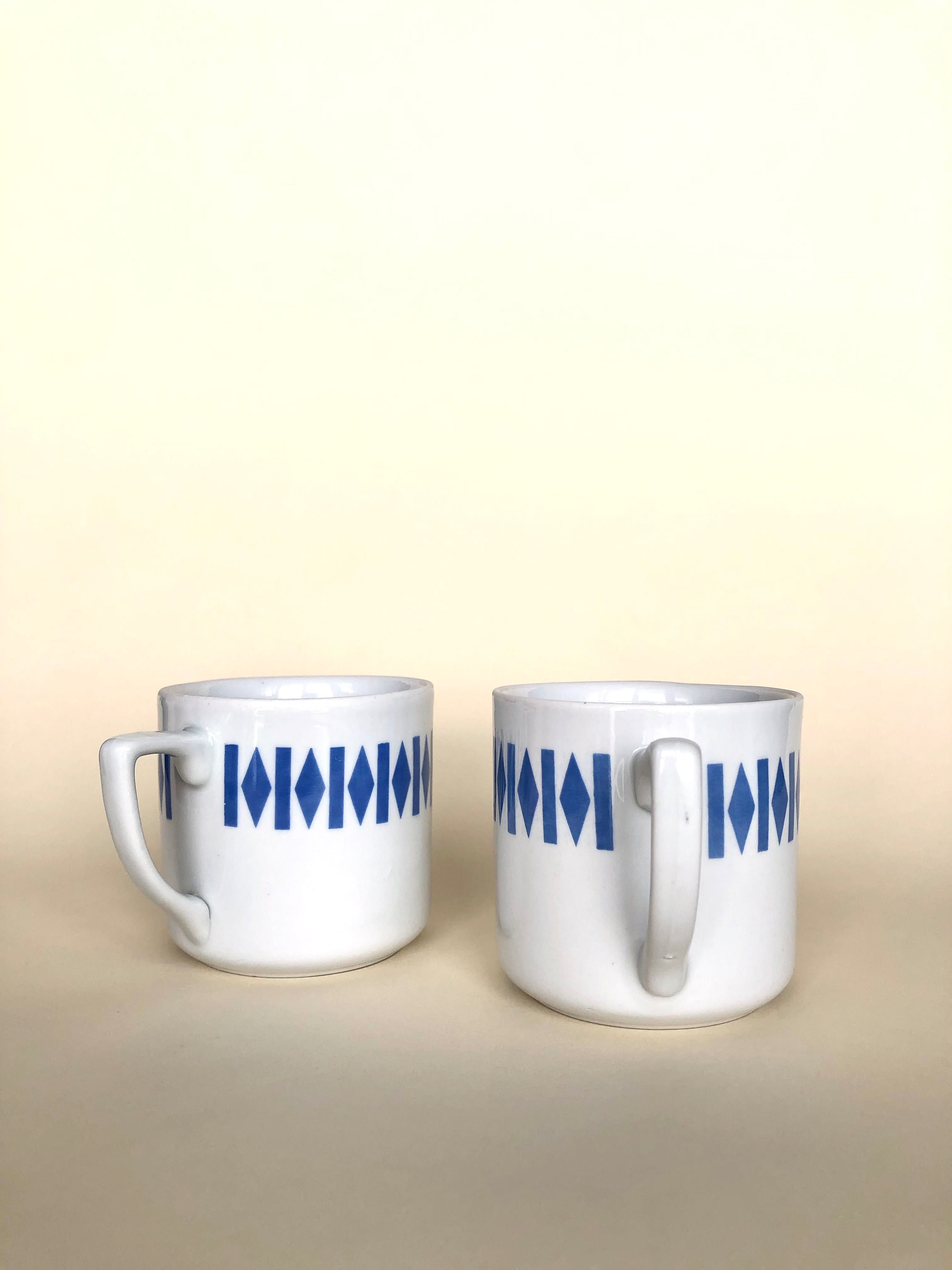 Kubki Chodzież, PRL, made in Poland, porcelit