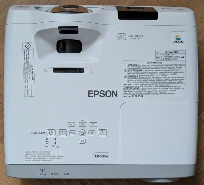 Проєктор для навчання та презентацій Epson EB-536Wi (V11H670040)