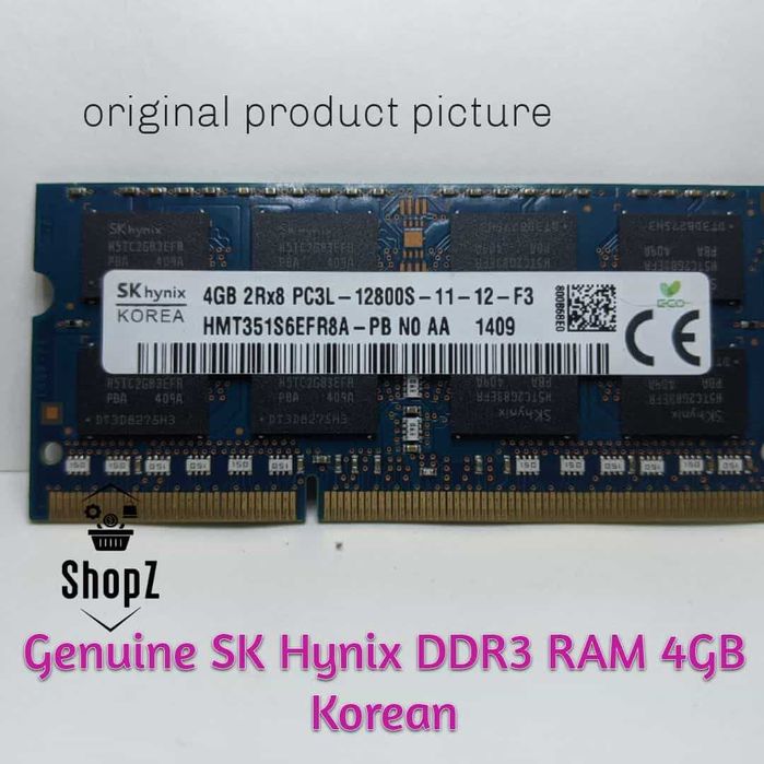Memória RAM Portátil DDR3L 4GB – Micron & SK Hynix