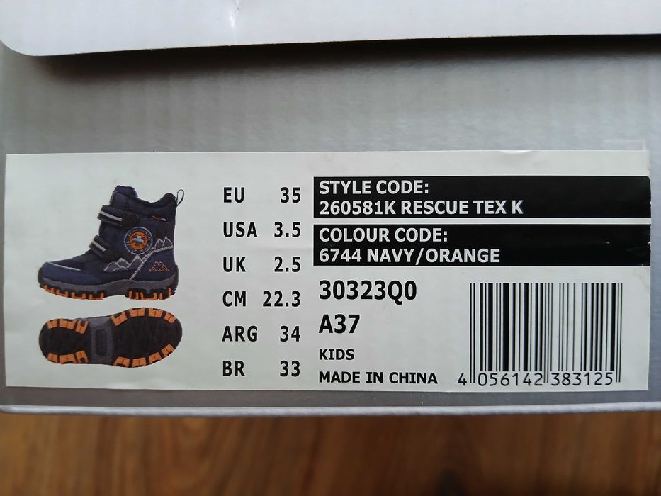 Śniegowce buty Kappa Rescue Tex K 260581K-6744 roz. 35 zimowe