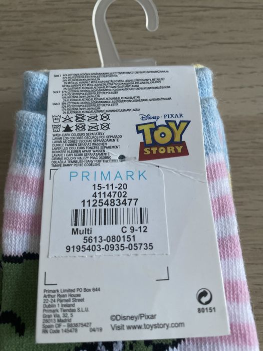 3 pares meias toy story 26,5/30,5