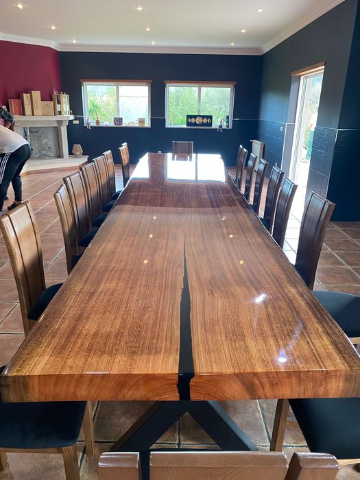 Mesas jantar resina epoxy