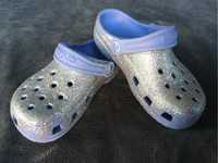 crocs chodaki fioletowe z brokatem c11 (28-29)