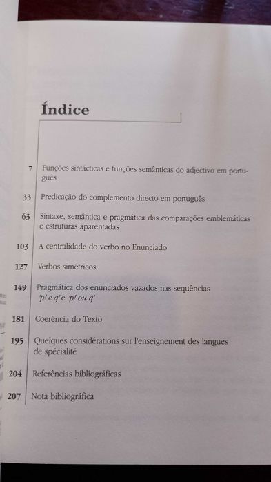 Estudos de Sintaxe-Semântica e Pragmática do Português