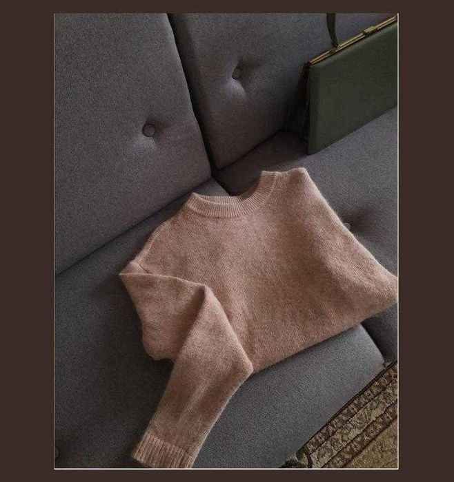 Ангоровый свитер персиковый теплый