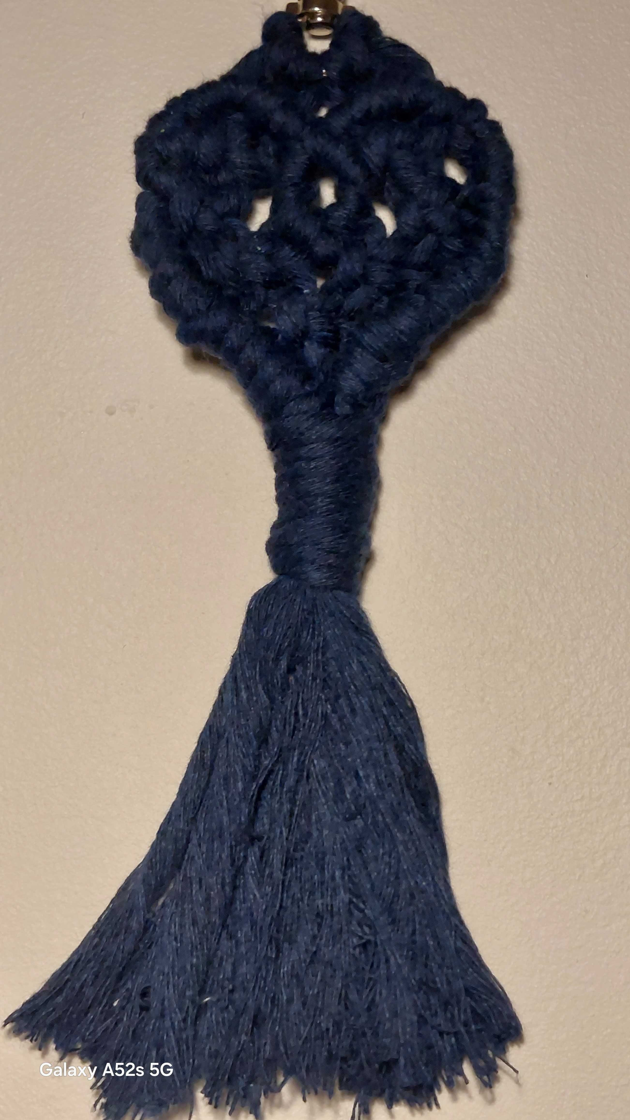Serce brelok/zawieszka macrame