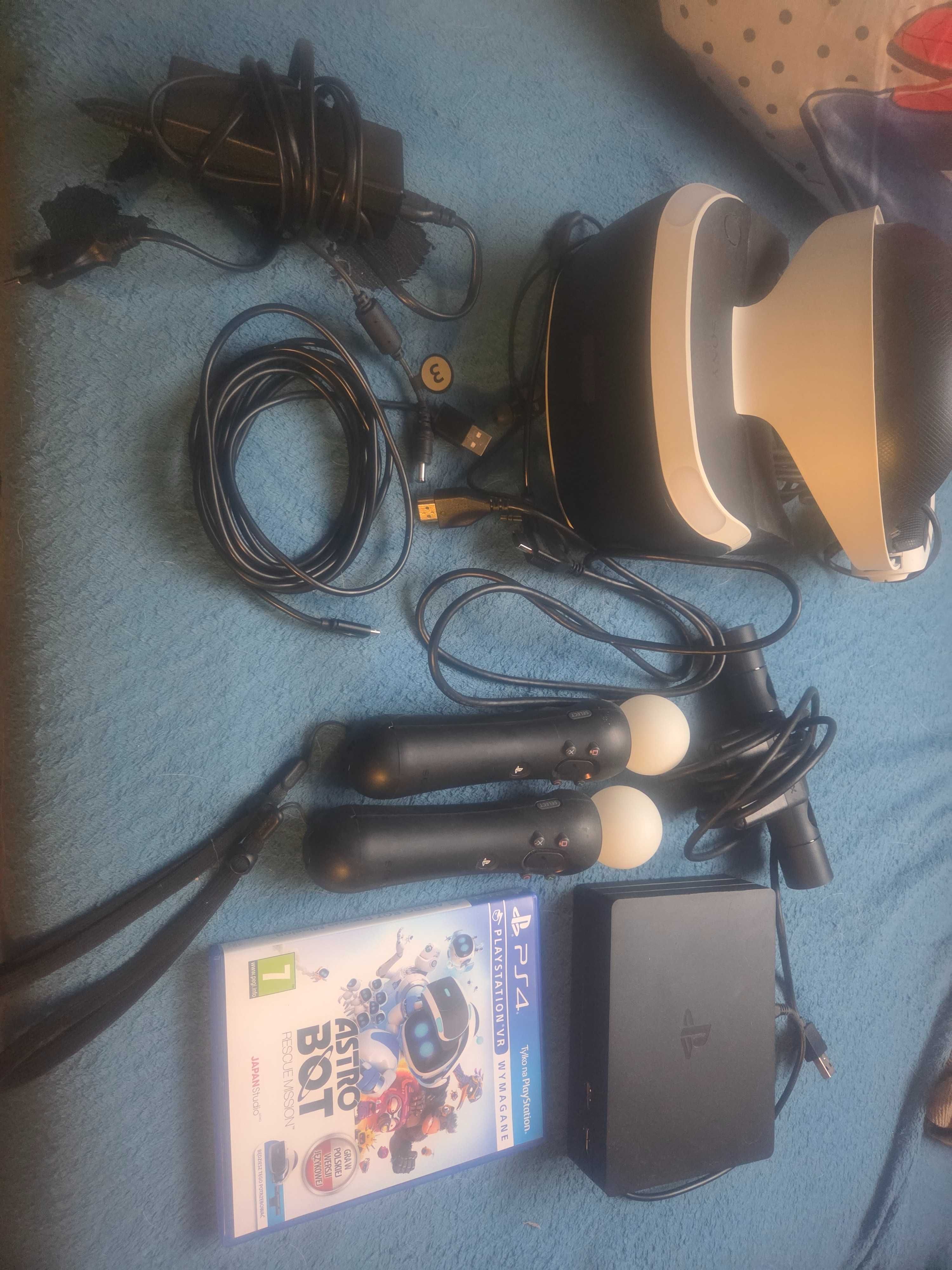 Gogle VR z camera wraz z joystick na ręce
