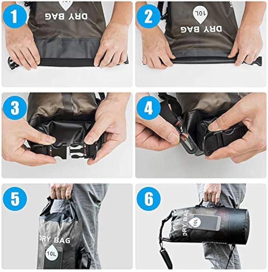 Torba wodoodporna 10l dry bag na kajak plażę łódkę