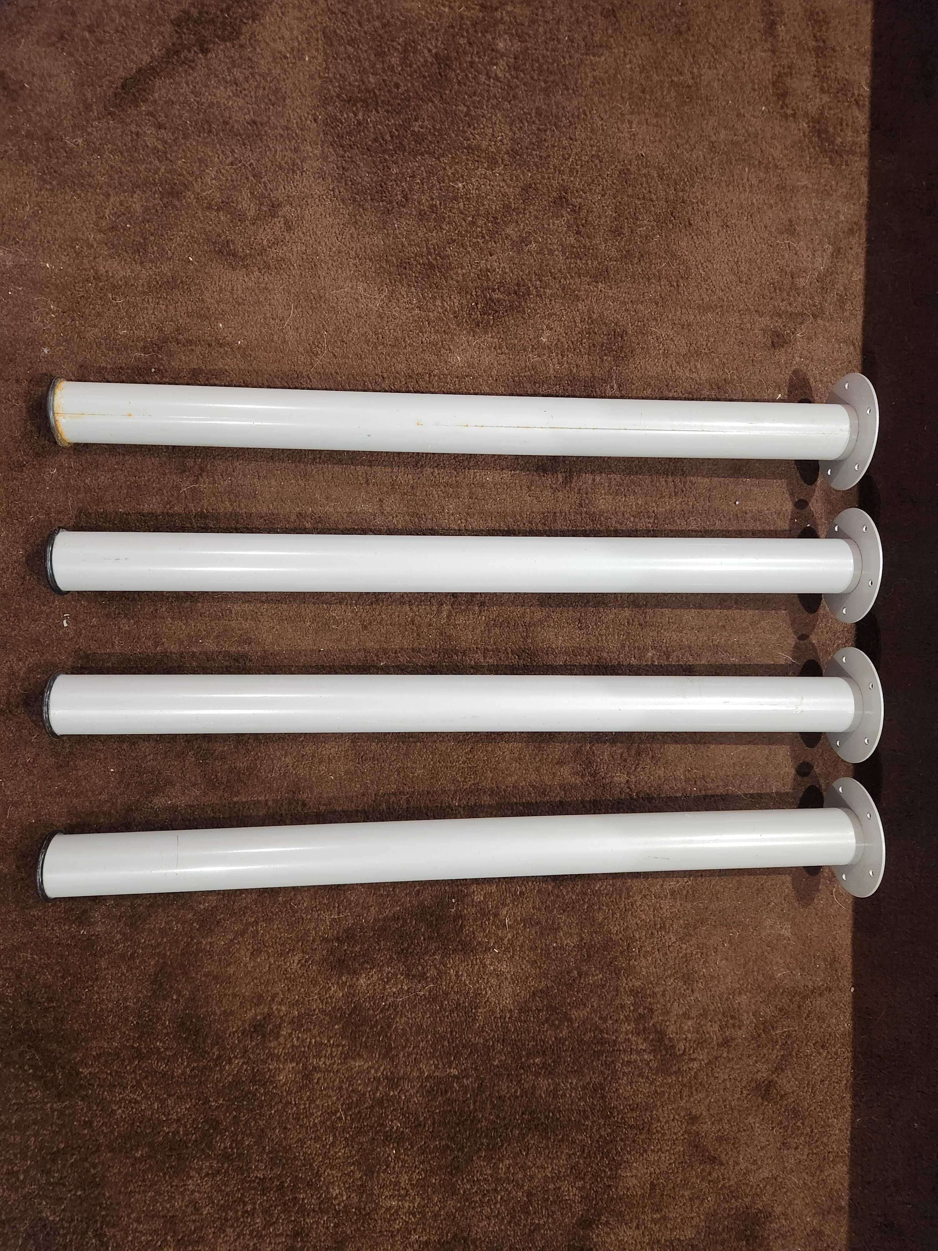 NÓŻKI DO STOŁU NOGI 70CM cale metalowe 4 sztuki szare grube stabilne